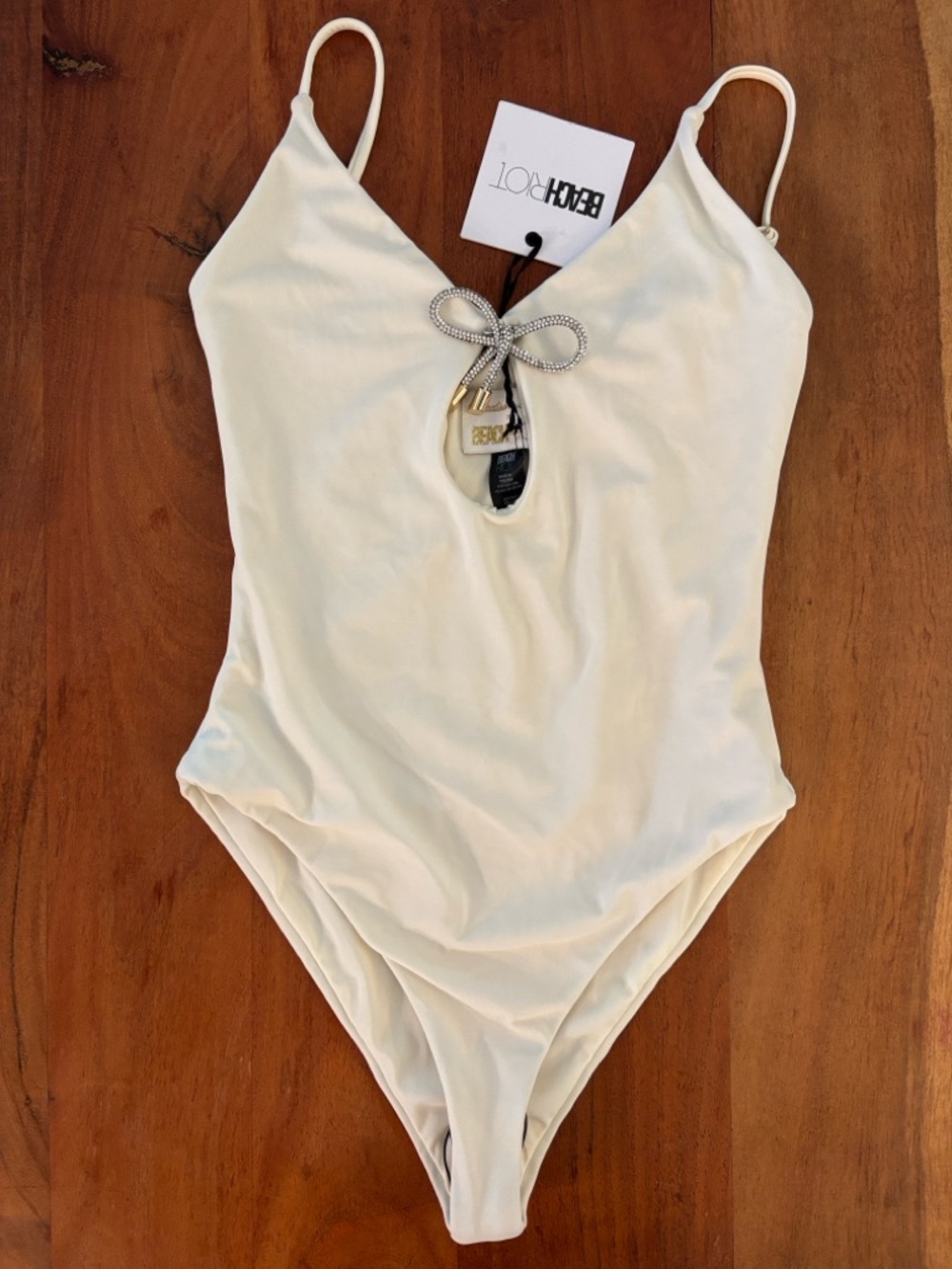 Beach Riot x Madison LeCroy Priscilla one piece swimsuit in ivory - Picture 2 of 10